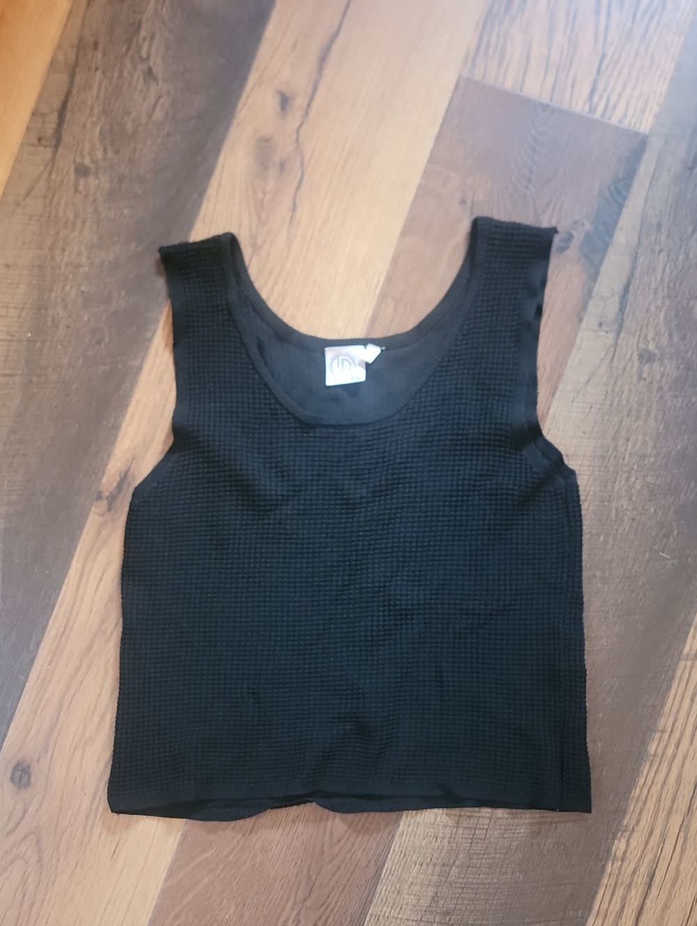 Black Women’s Tank Top - Sleeveless Ribbed Crop